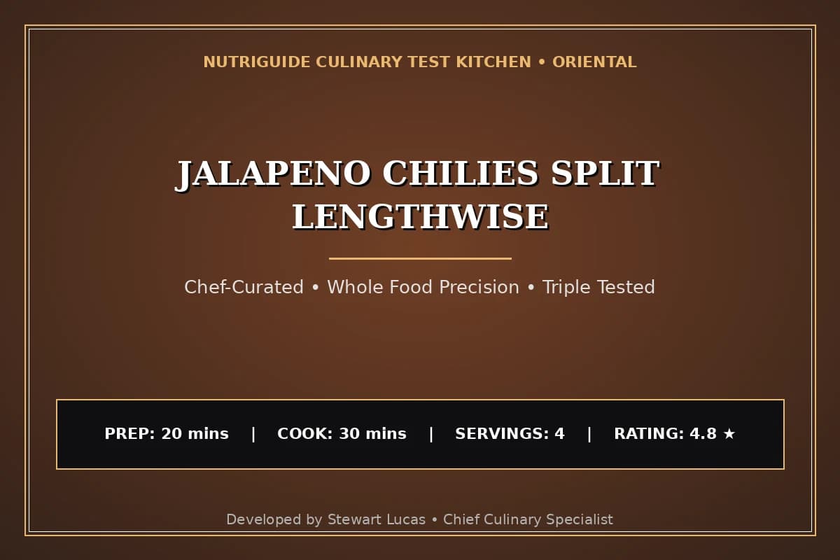 Jalapeno Chilies Split Lengthwise