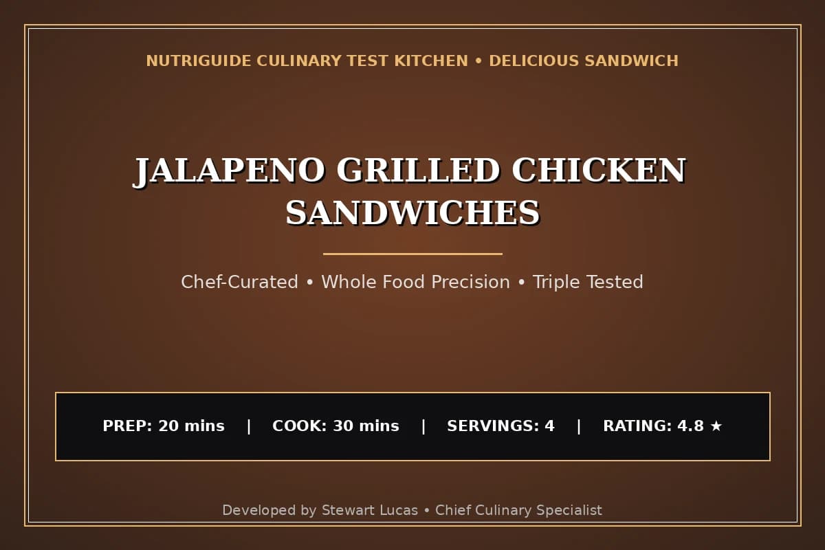 Jalapeno Grilled Chicken Sandwiches
