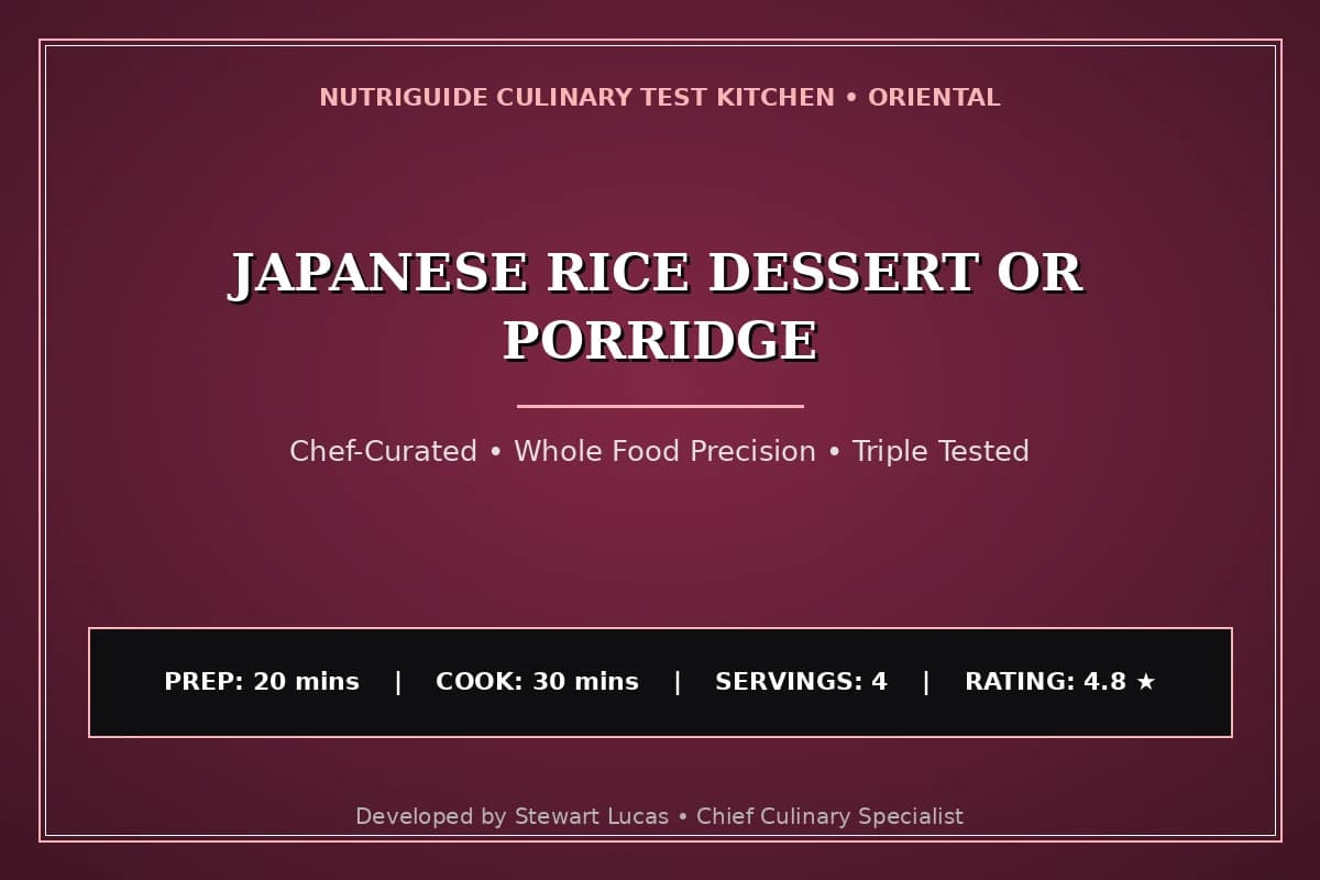 Japanese Rice Dessert Or Porridge