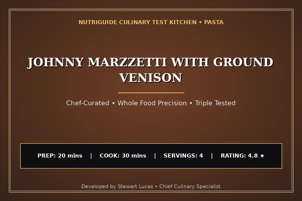 Johnny Marzzetti With Ground Venison