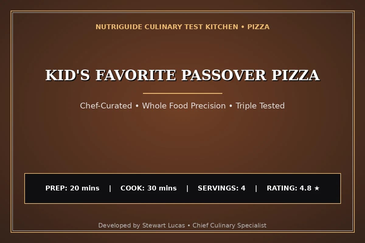 Kid'S Favorite Passover Pizza