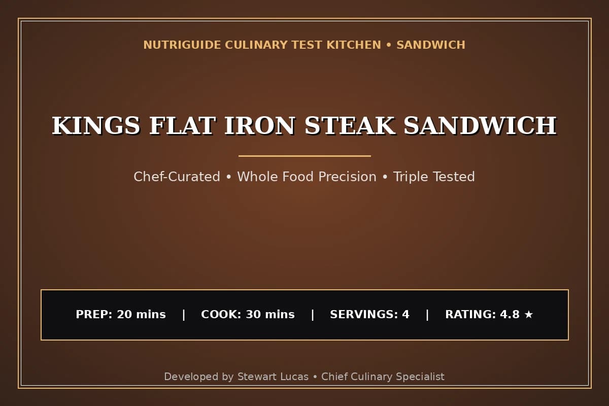 Kings Flat Iron Steak Sandwich