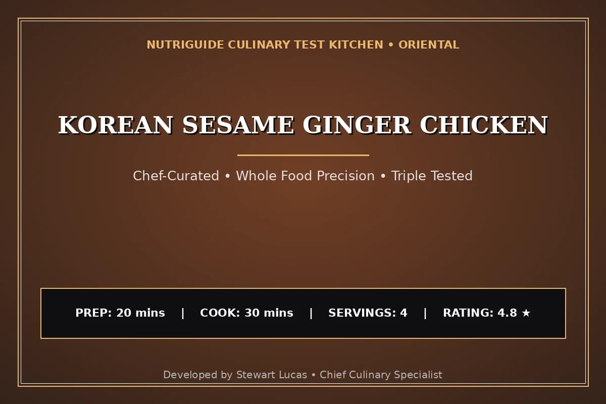 Korean Sesame Ginger Chicken