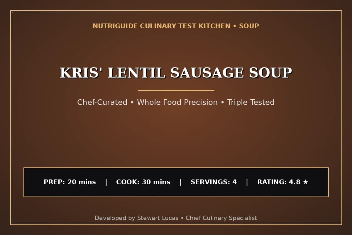 Kris' Lentil Sausage Soup