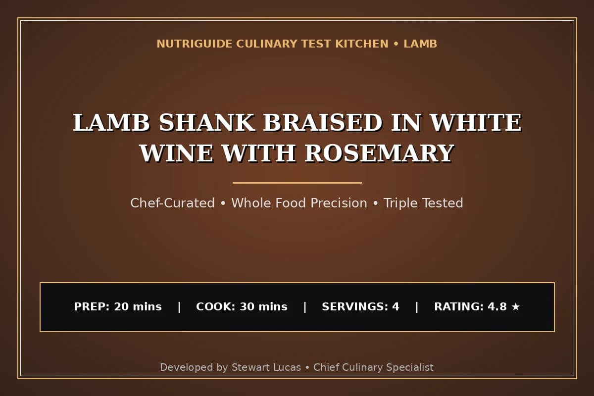 Lamb Shank Braised In White Wine With Rosemary