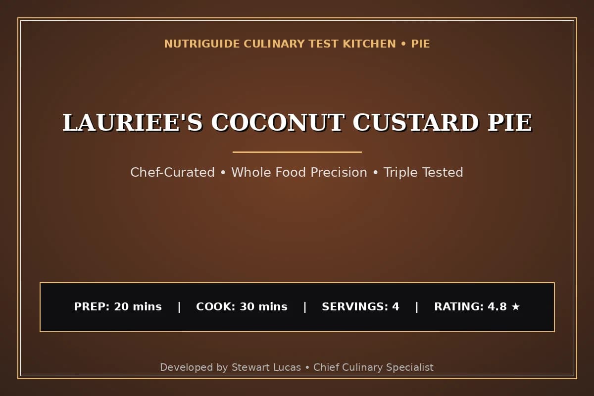 Lauriee'S Coconut Custard Pie