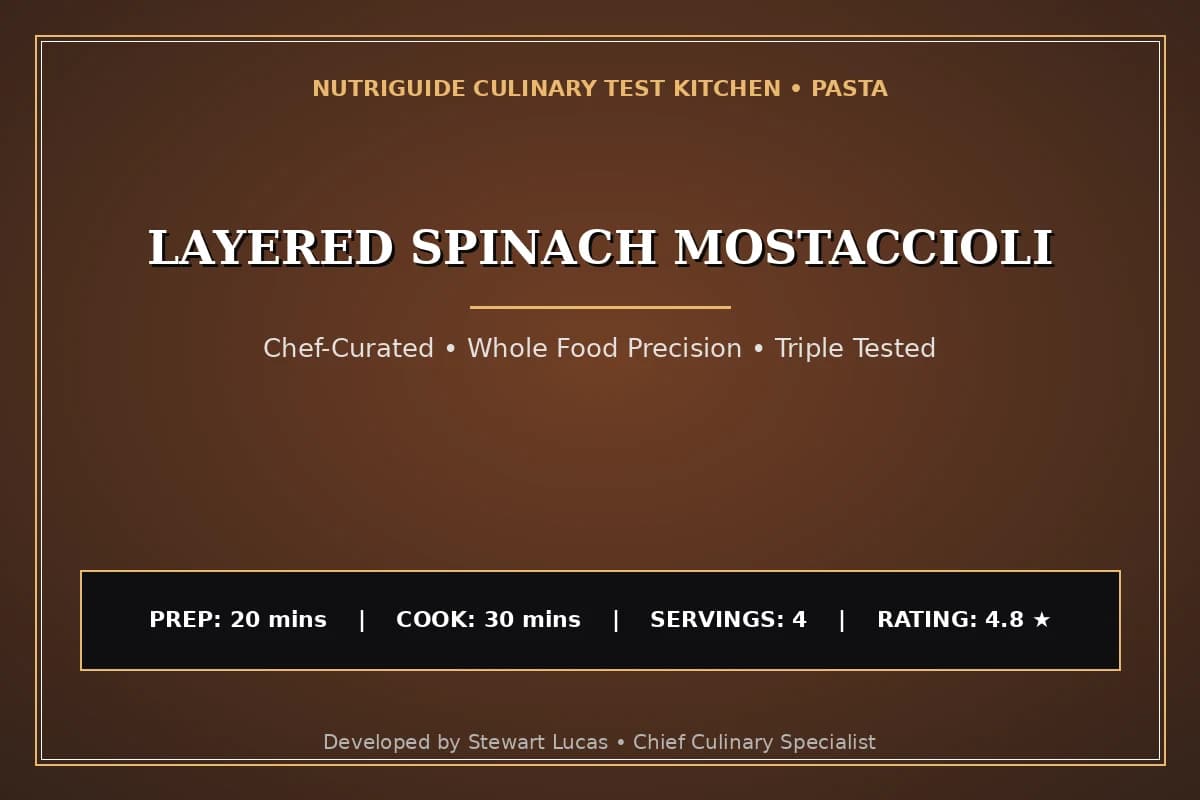 Layered Spinach Mostaccioli