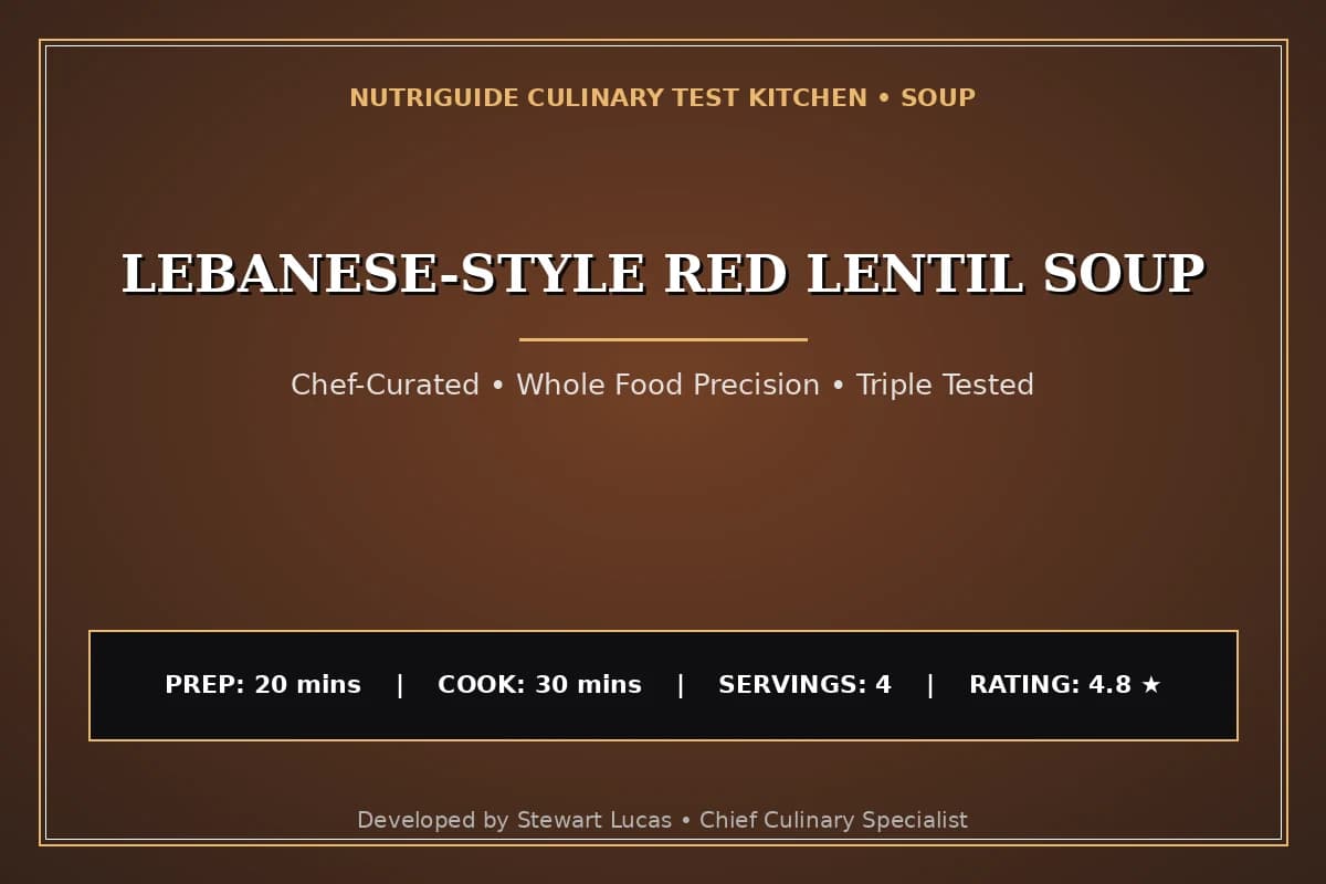 Lebanese-Style Red Lentil Soup