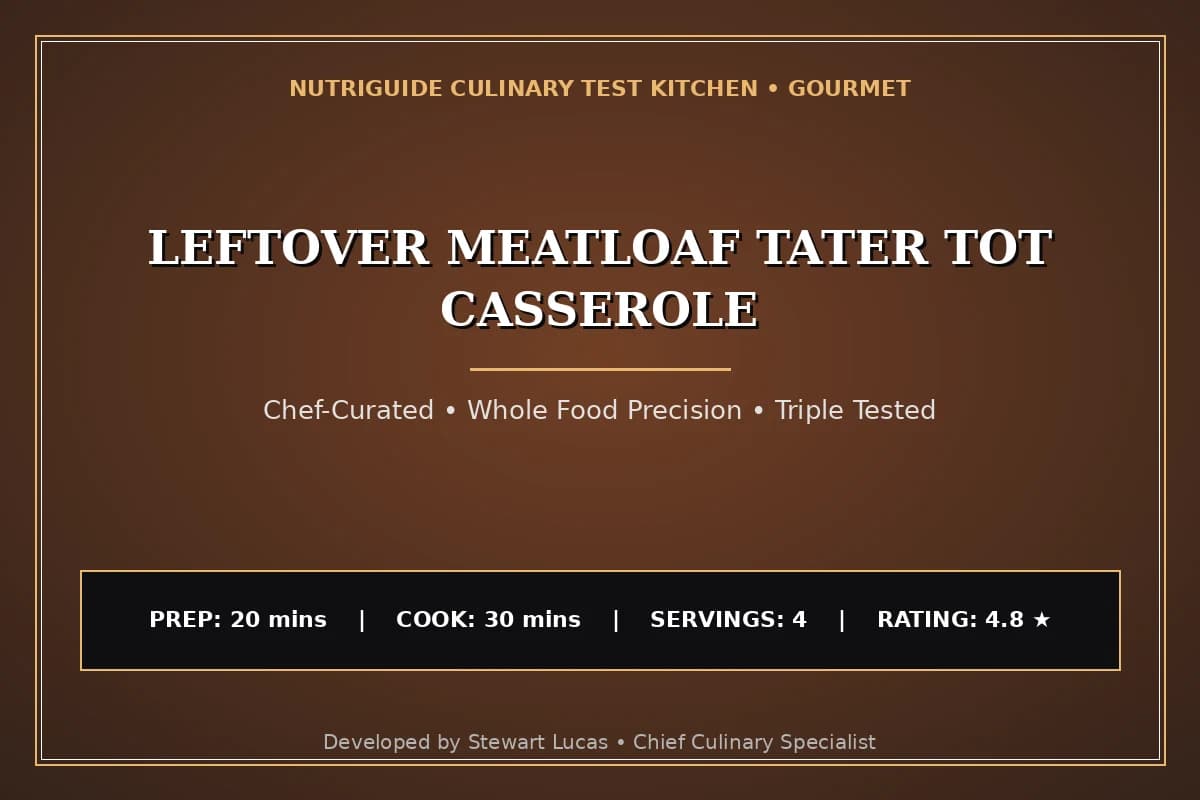 Leftover Meatloaf Tater Tot Casserole