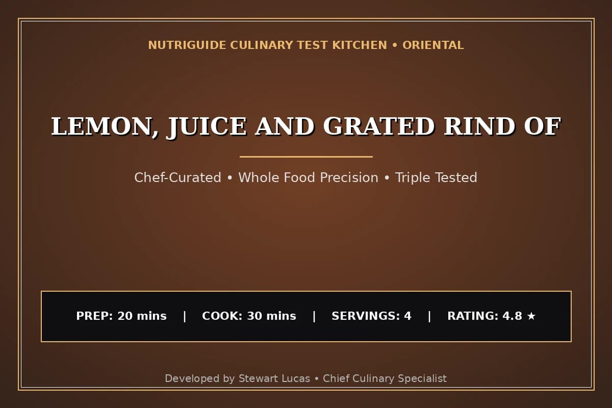 Lemon, Juice And Grated Rind Of