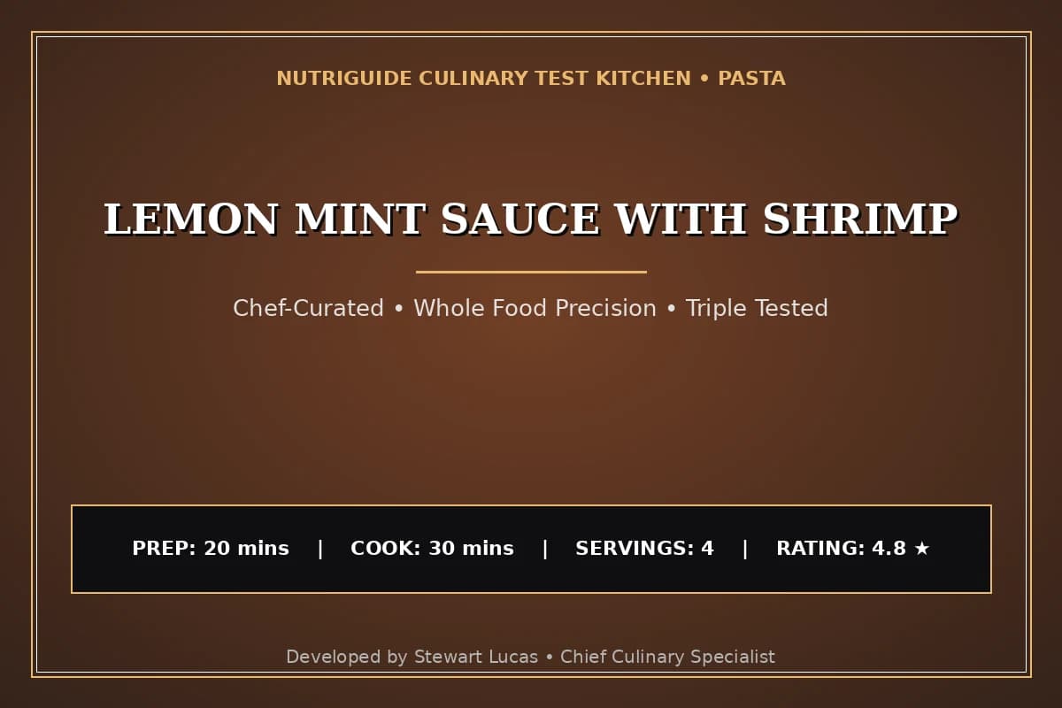Lemon Mint Sauce With Shrimp