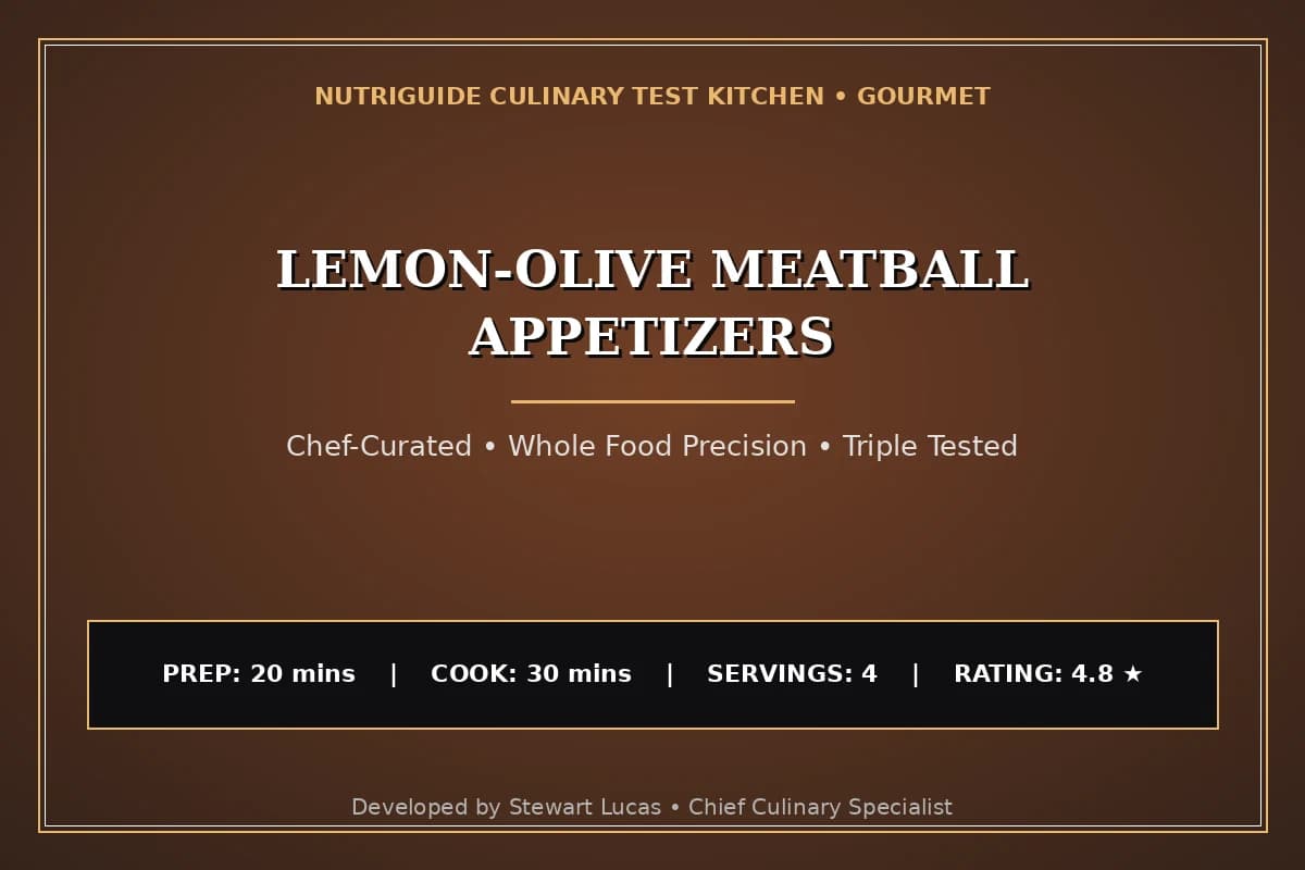Lemon-Olive Meatball Appetizers