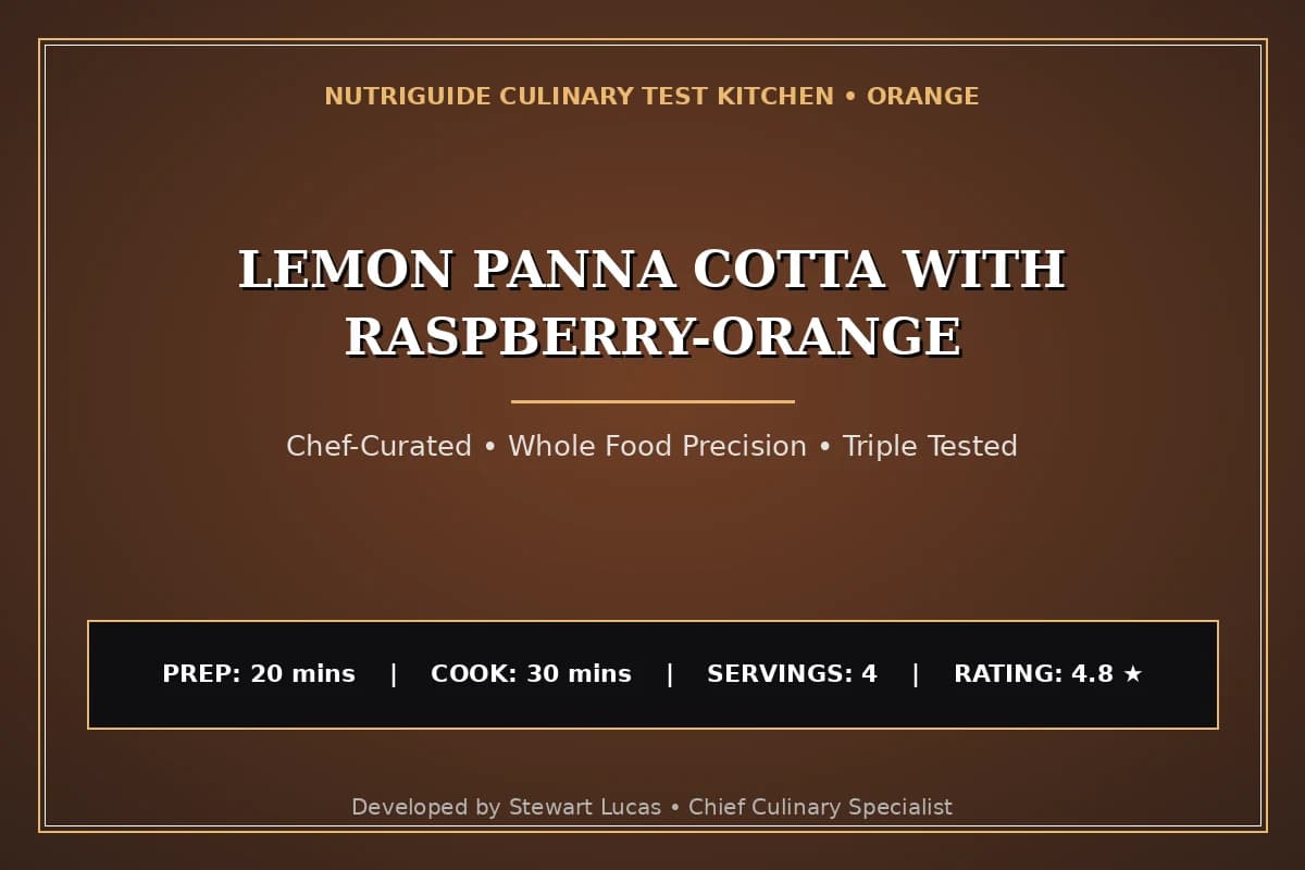 Lemon Panna Cotta With Raspberry-Orange