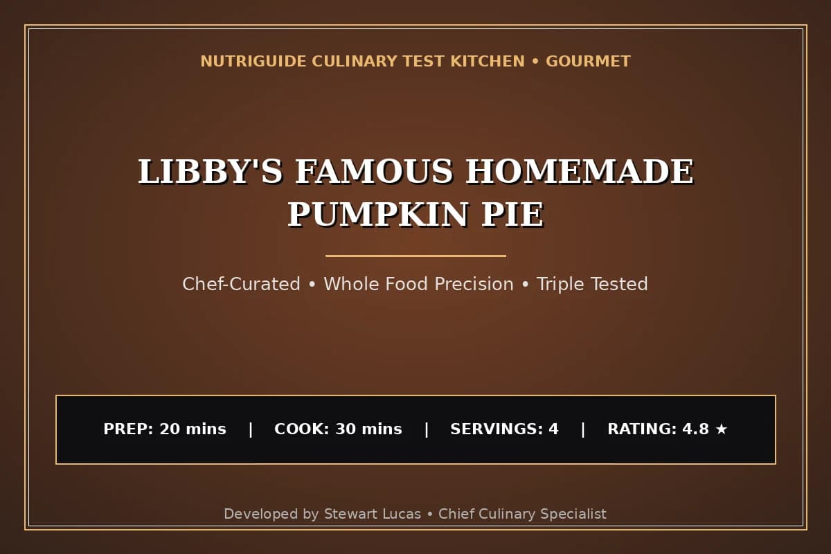 Libby'S Famous Homemade Pumpkin Pie