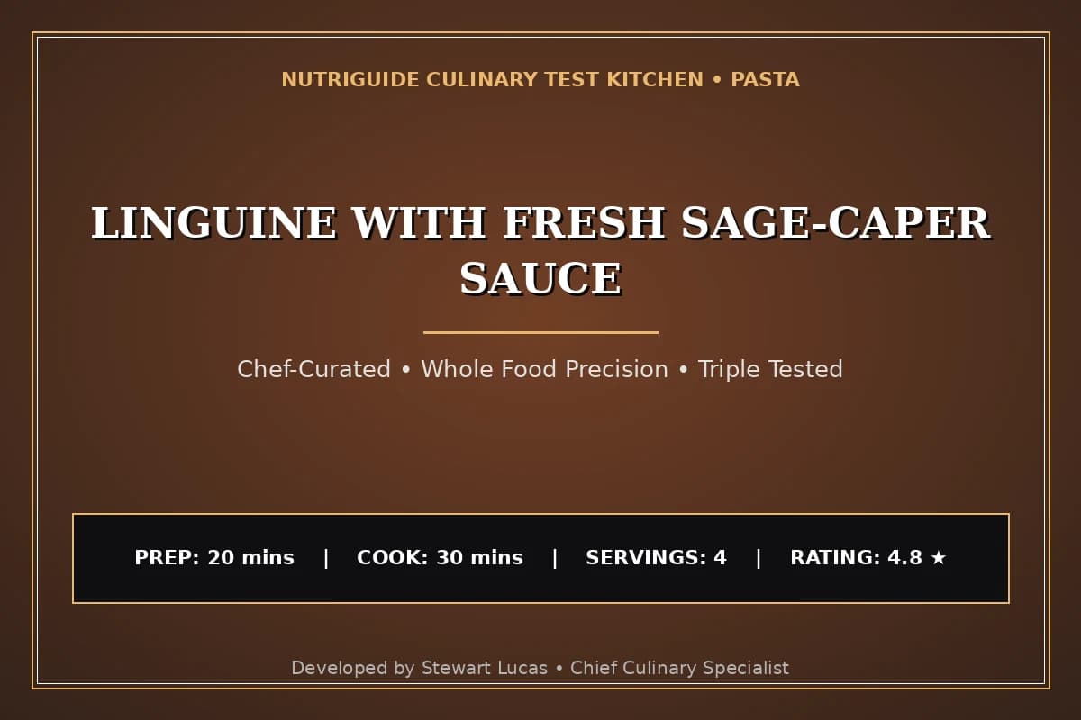 Linguine With Fresh Sage-Caper Sauce