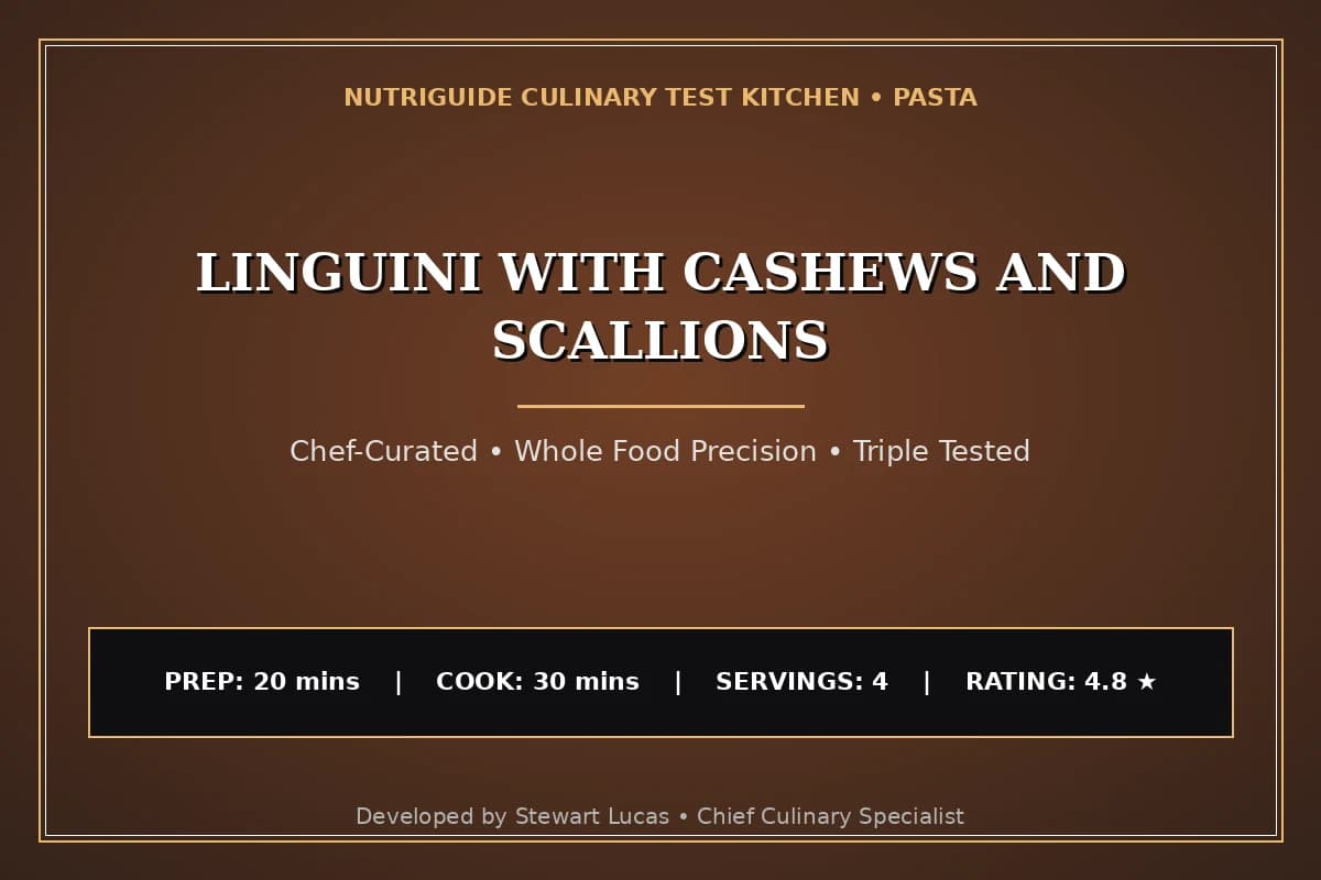 Linguini With Cashews And Scallions