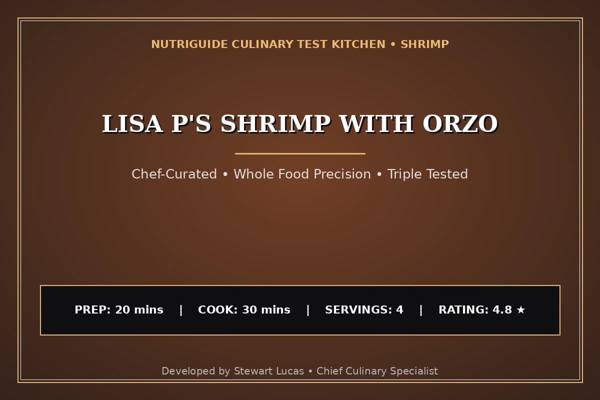 Lisa P'S Shrimp With Orzo