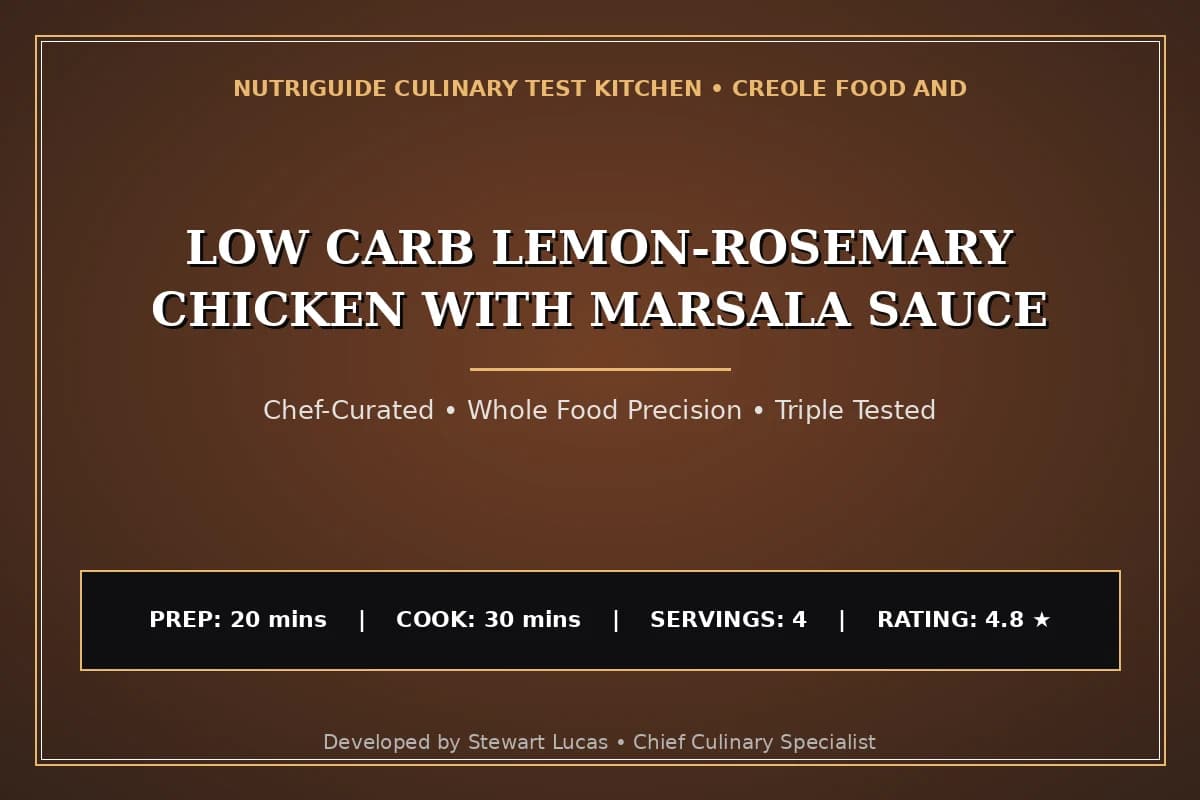 Low Carb Lemon-Rosemary Chicken With Marsala Sauce