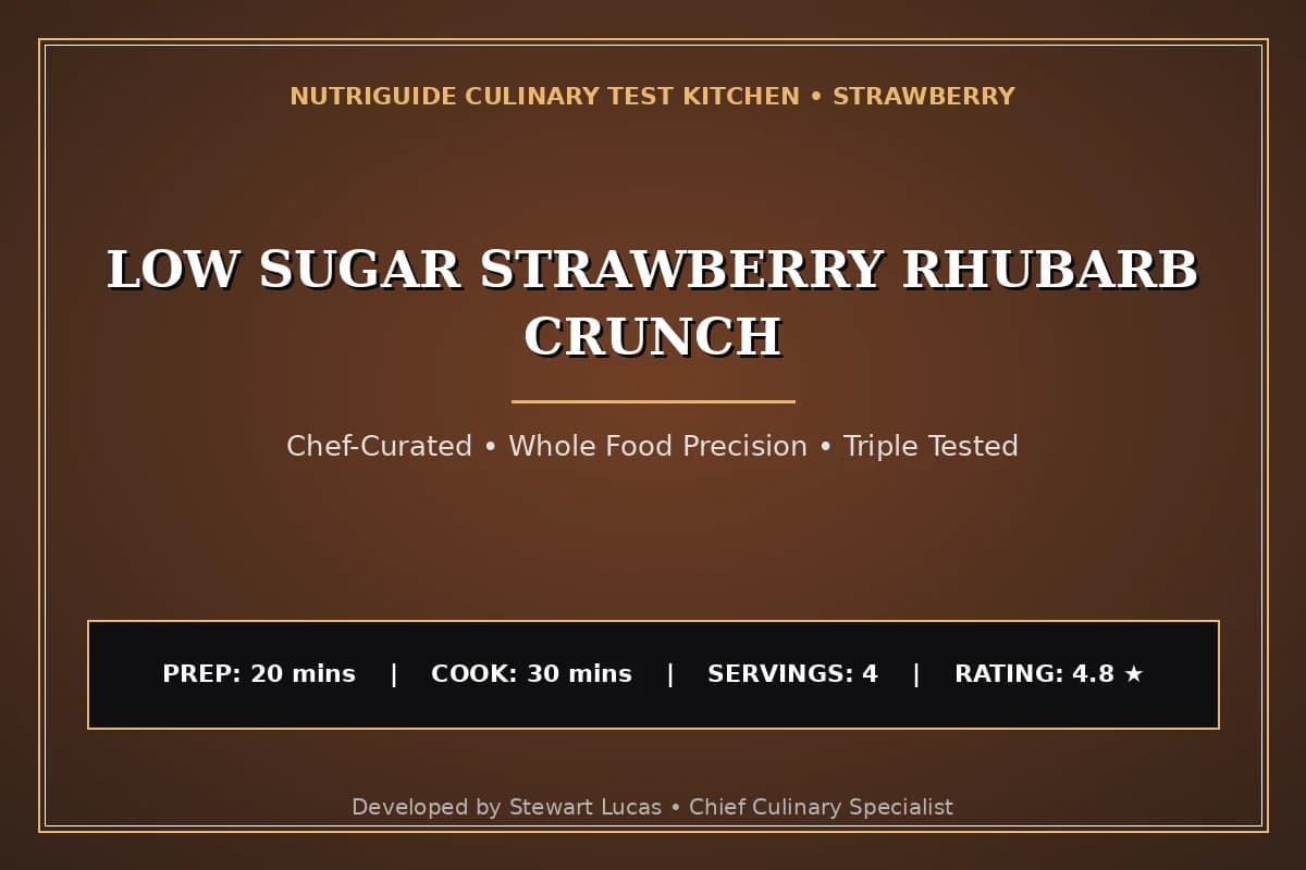 Low Sugar Strawberry Rhubarb Crunch