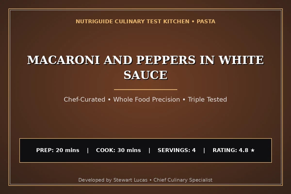 Macaroni And Peppers In White Sauce