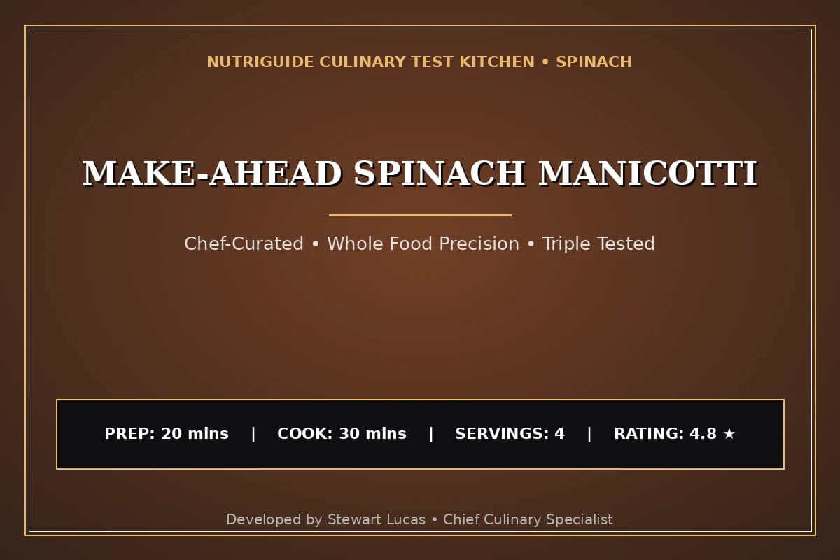 Make-Ahead Spinach Manicotti