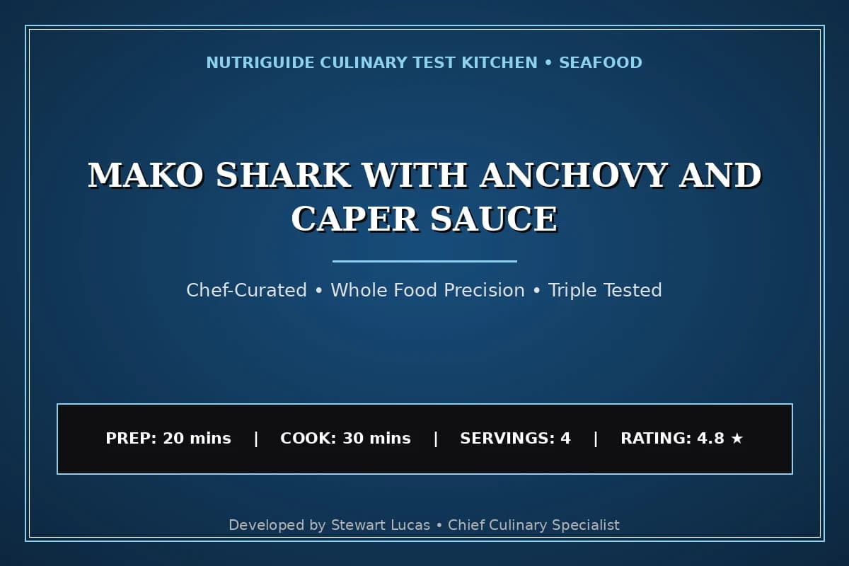 Mako Shark With Anchovy And Caper Sauce