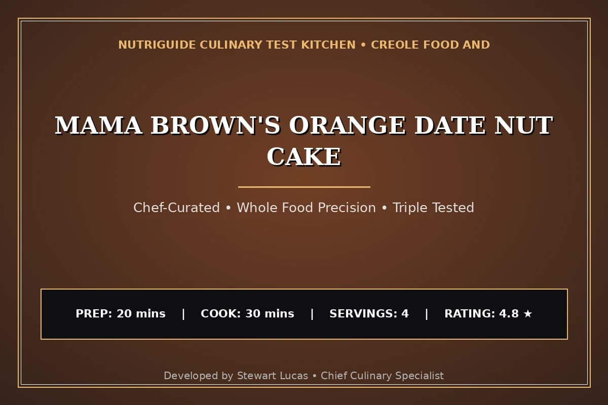 Mama Brown'S Orange Date Nut Cake