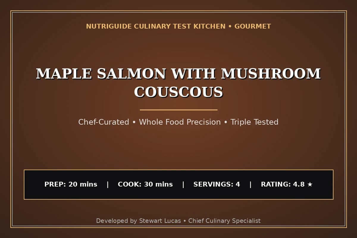 Maple Salmon With Mushroom Couscous
