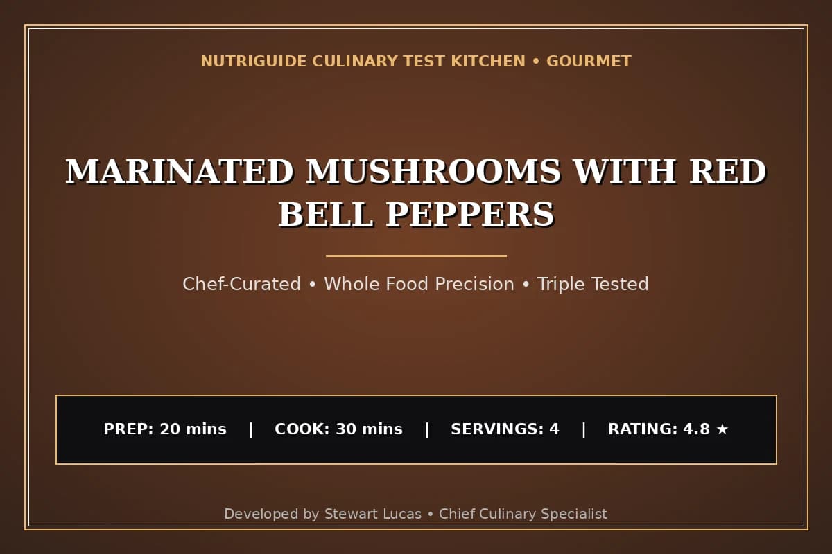 Marinated Mushrooms With Red Bell Peppers