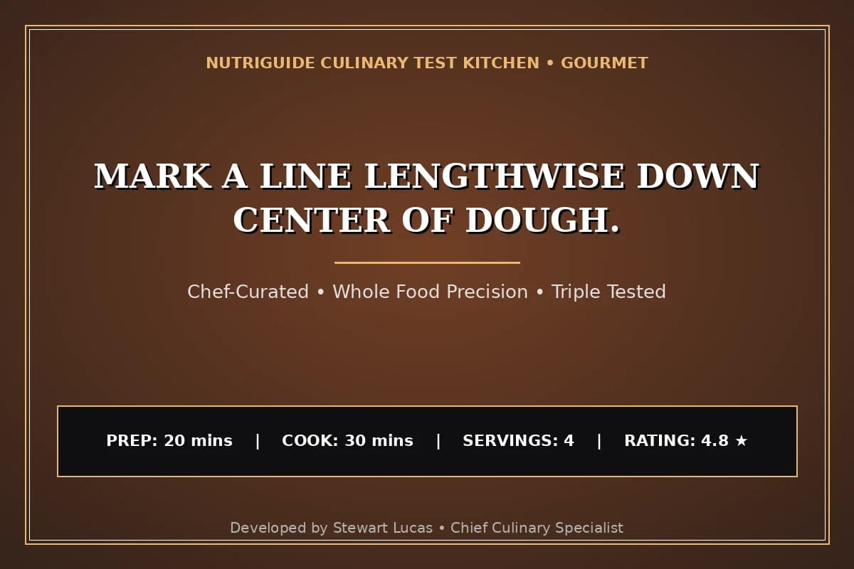 Mark A Line Lengthwise Down Center Of Dough.