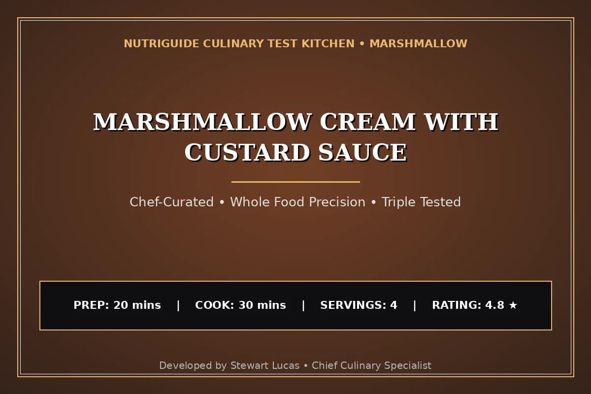 Marshmallow Cream With Custard Sauce
