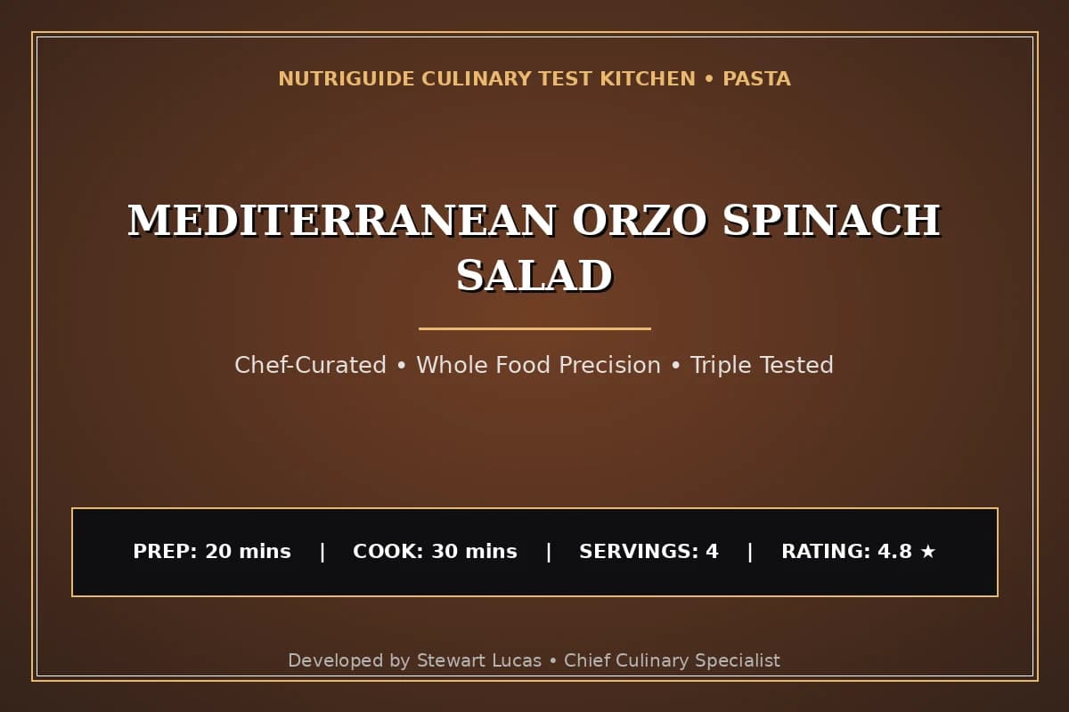 Mediterranean Orzo Spinach Salad
