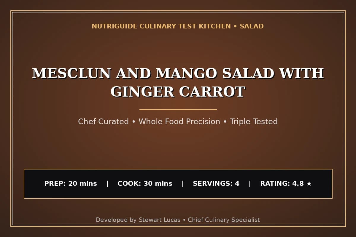 Mesclun And Mango Salad With Ginger Carrot