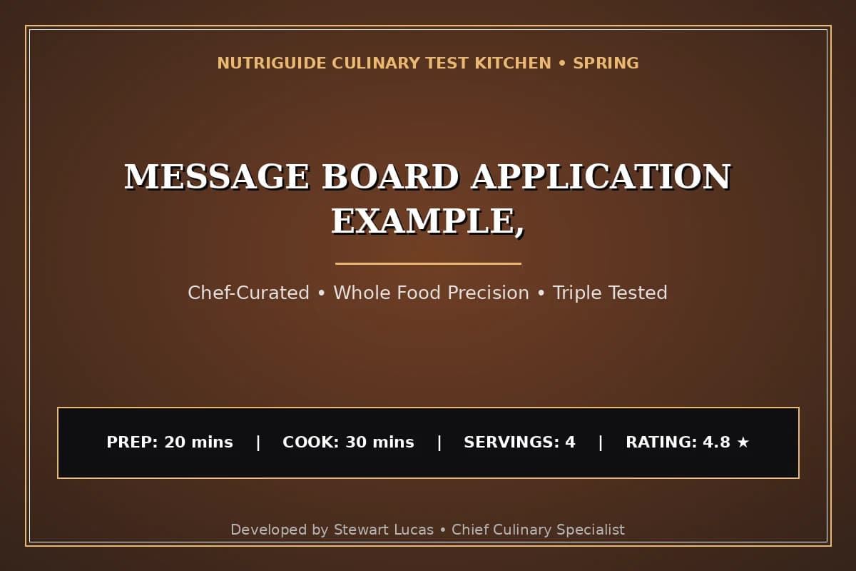 Message Board Application Example,