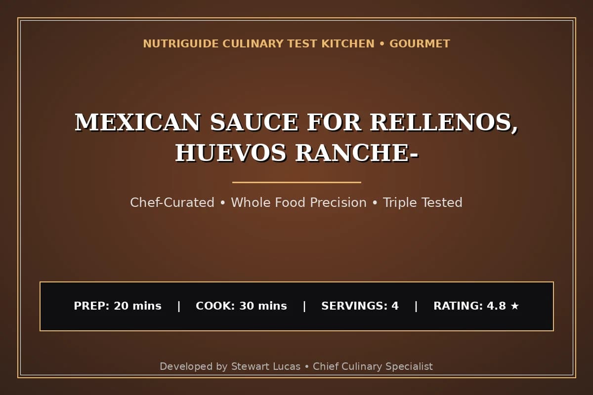 Mexican Sauce For Rellenos, Huevos Ranche-