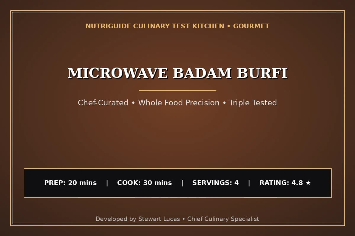 Microwave Badam Burfi