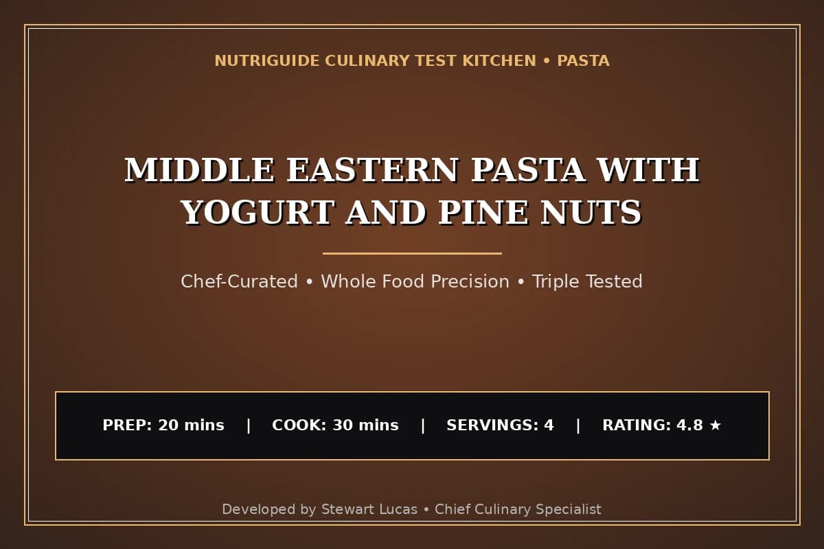 Middle Eastern Pasta With Yogurt And Pine Nuts