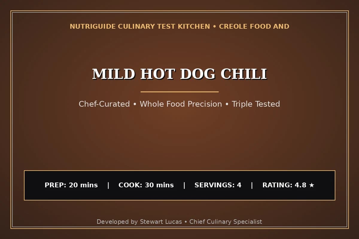 Mild Hot Dog Chili