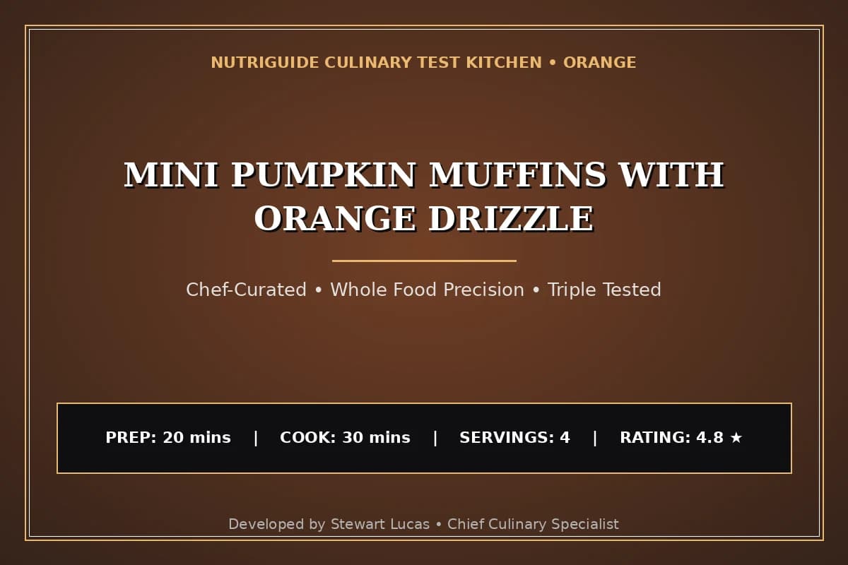 Mini Pumpkin Muffins With Orange Drizzle