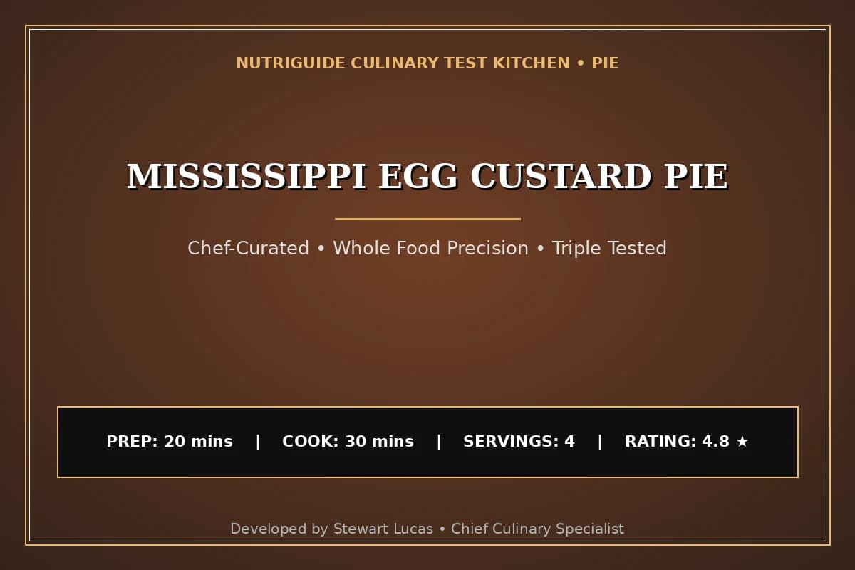 Mississippi Egg Custard Pie