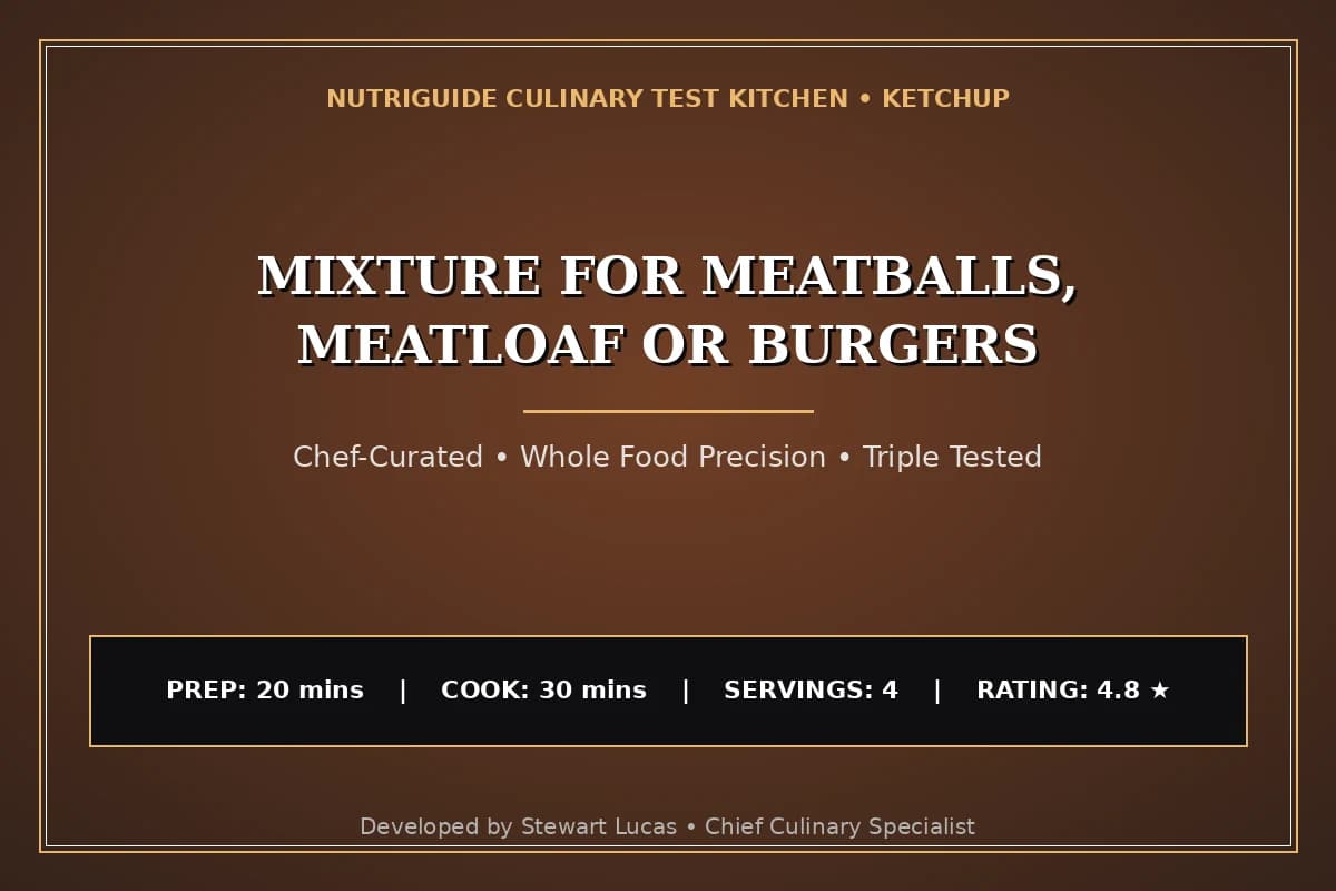 Mixture For Meatballs, Meatloaf Or Burgers