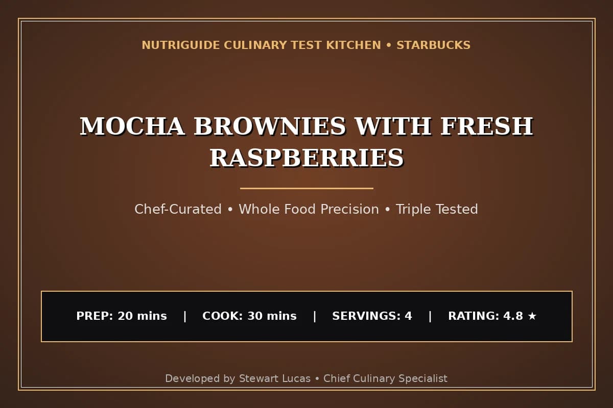 Mocha Brownies With Fresh Raspberries