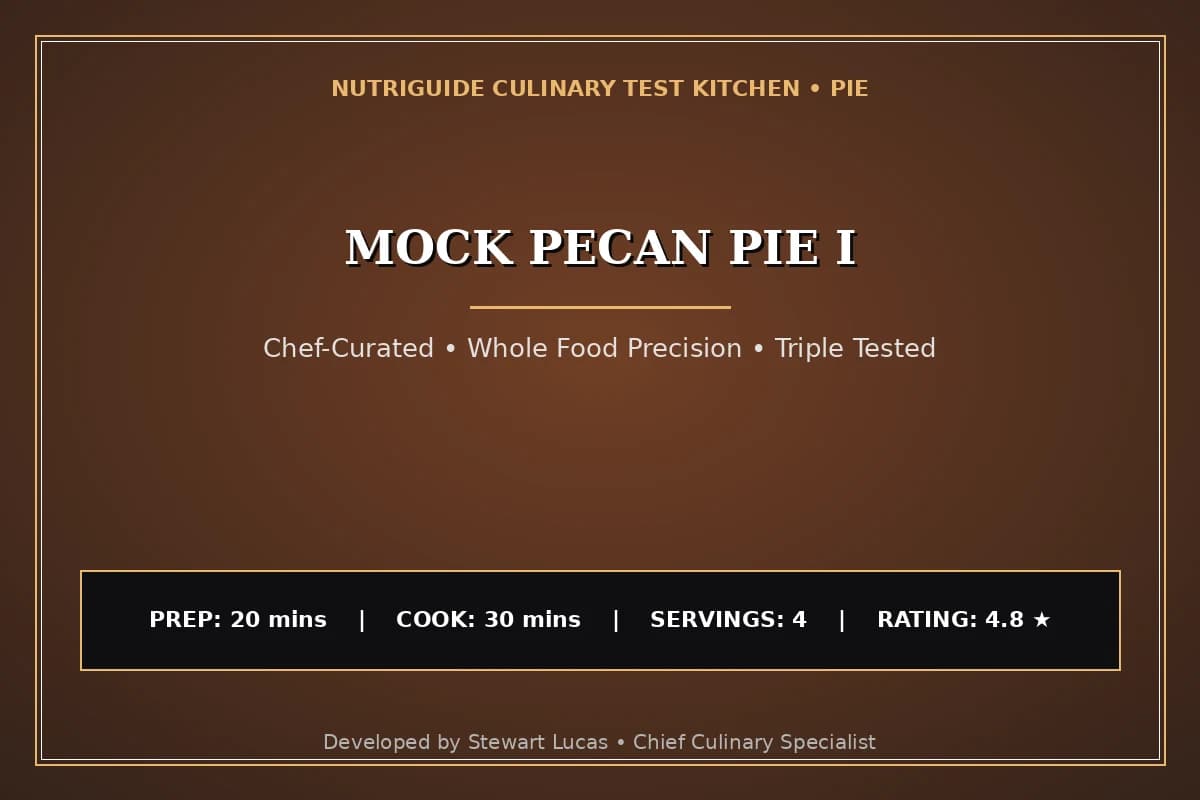 Mock Pecan Pie I