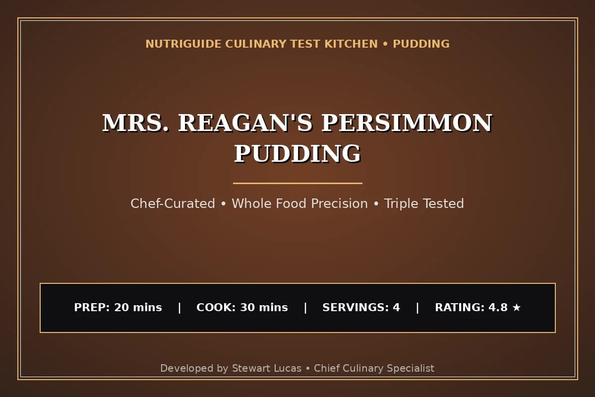 Mrs. Reagan'S Persimmon Pudding