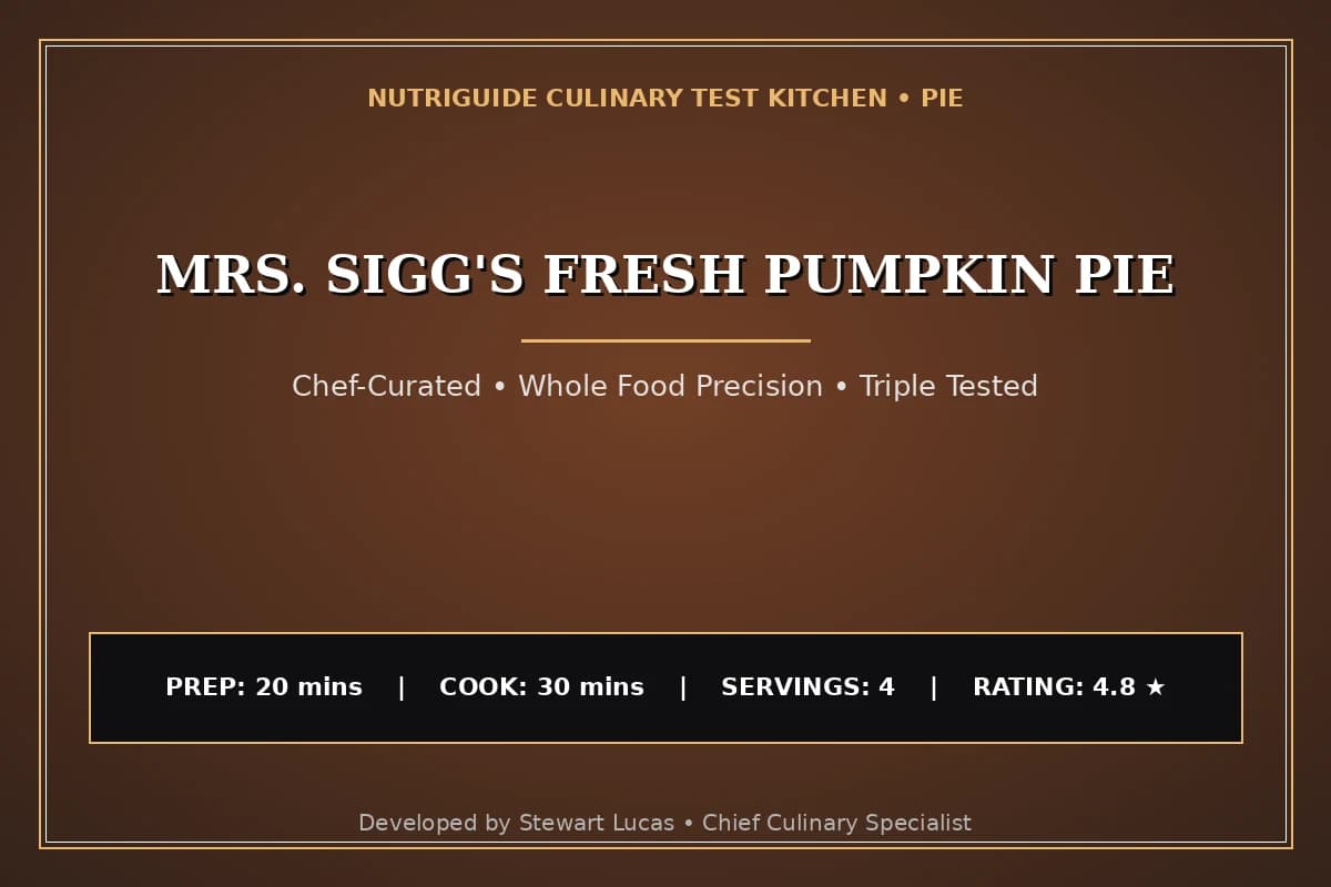 Mrs. Sigg'S Fresh Pumpkin Pie