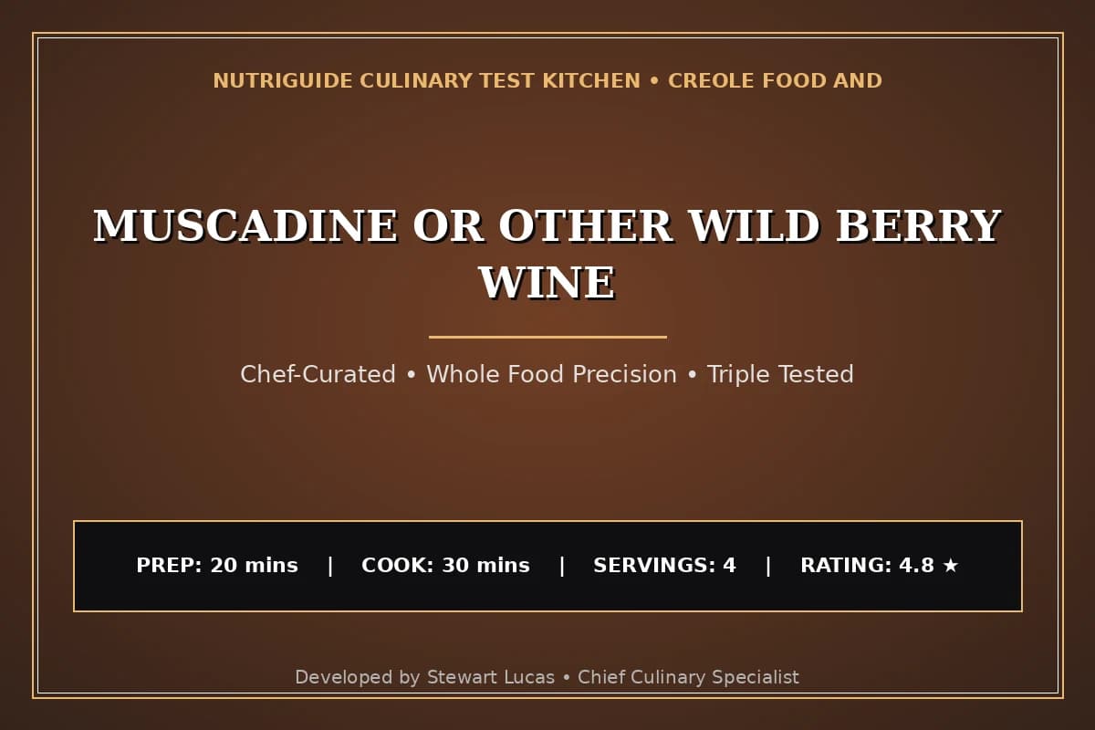 Muscadine Or Other Wild Berry Wine