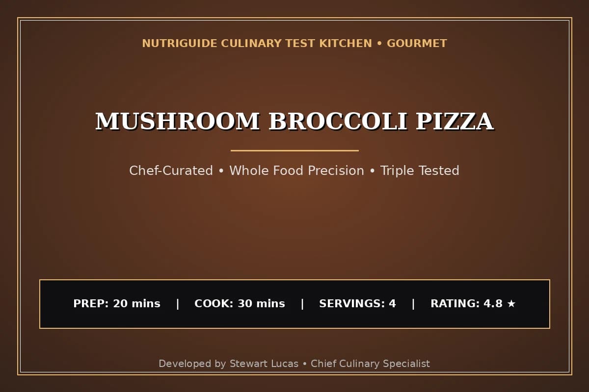 Mushroom Broccoli Pizza