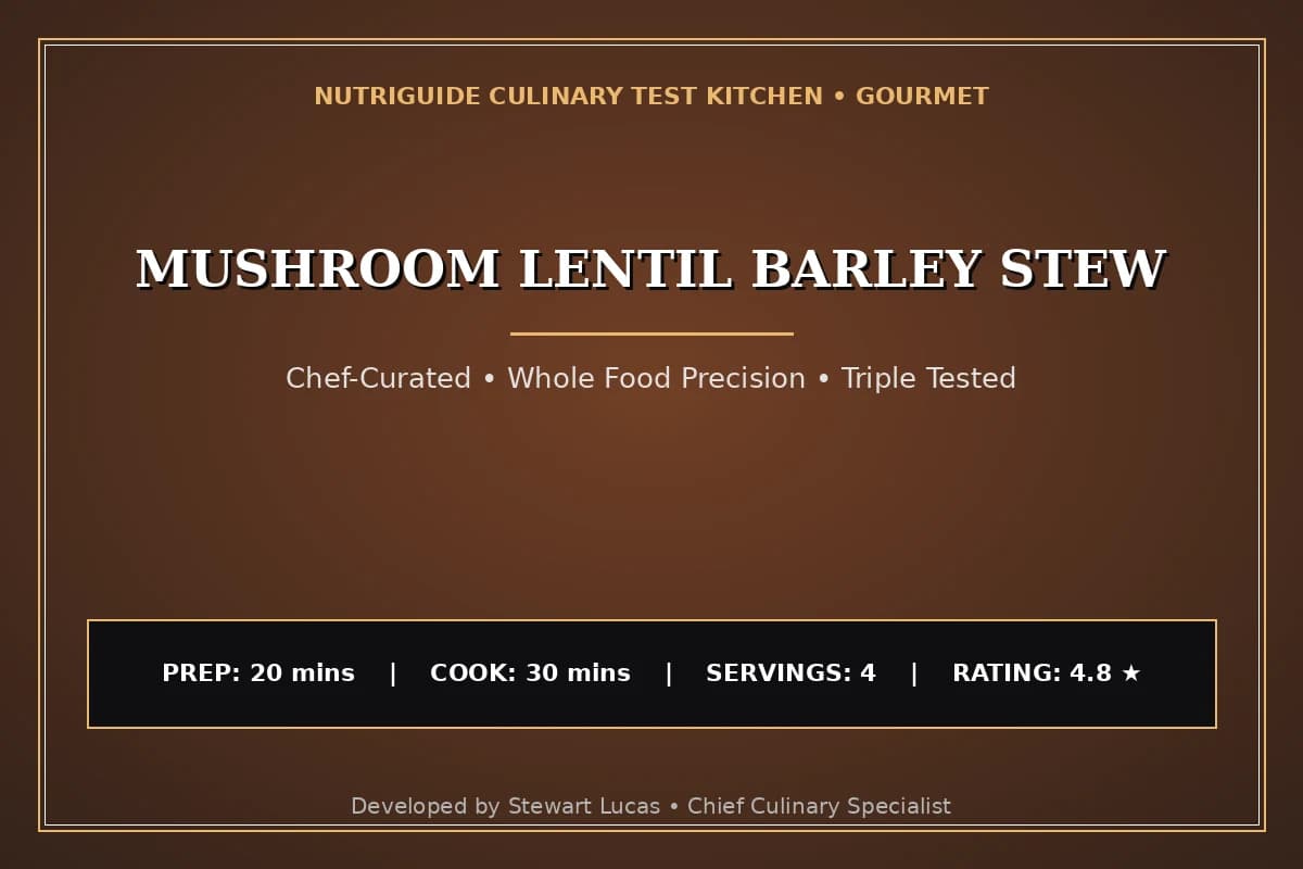Mushroom Lentil Barley Stew