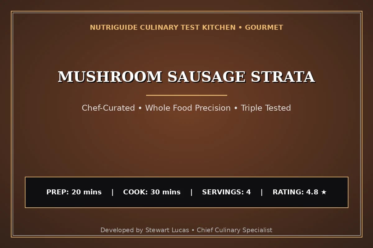 Mushroom Sausage Strata