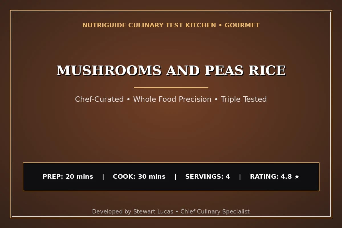 Mushrooms And Peas Rice